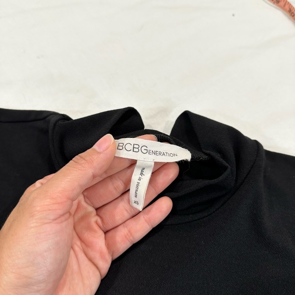 BCBGENERATION MOCK NECK A-LINE DRESS - Picture 3 of 5